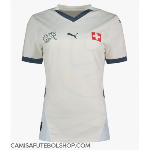 Camisa de time de futebol Suíça Replicas 2º Equipamento Feminina Europeu 2024 Manga Curta